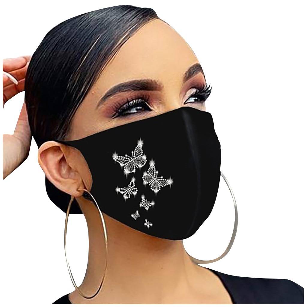 2020 new crystal masquerade mask ladies party hot diamond rhinestone butterfly decoration mask women