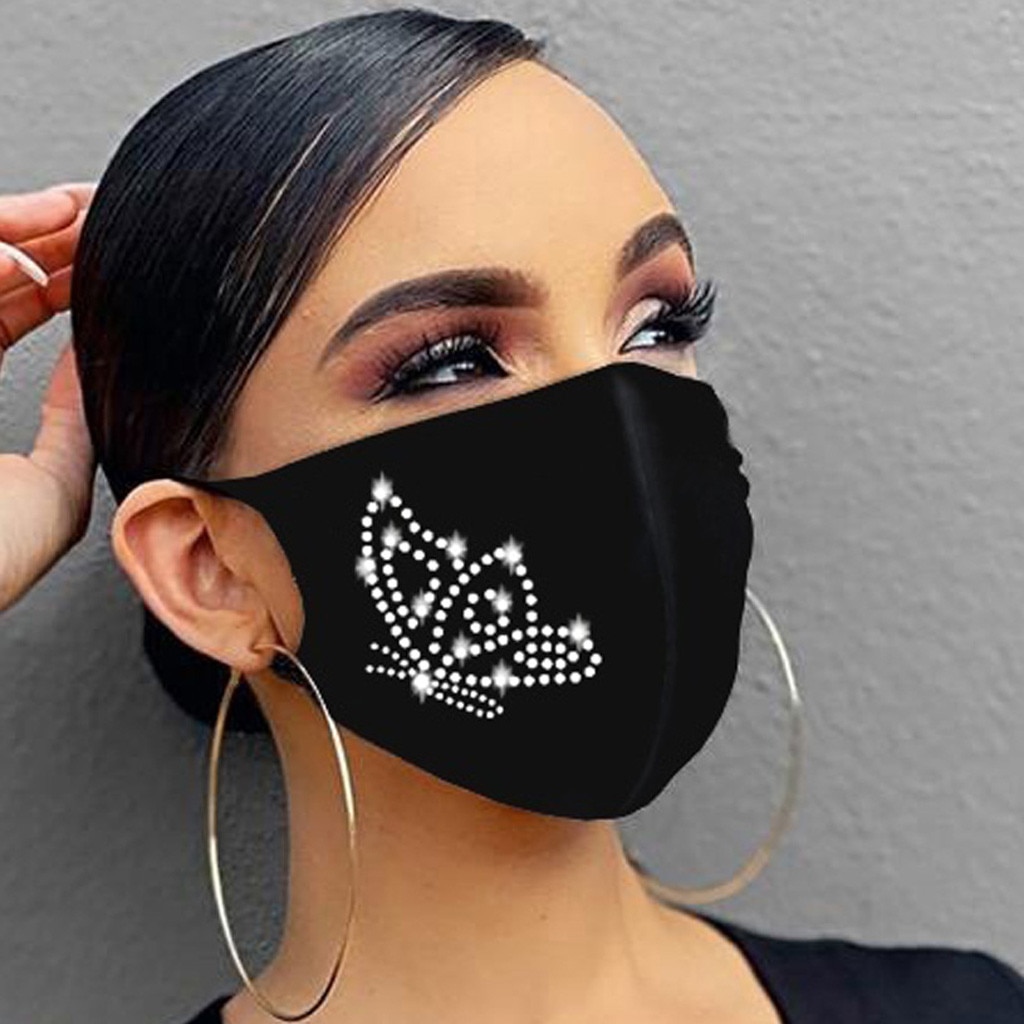 2020 new crystal masquerade mask ladies party hot diamond rhinestone butterfly decoration mask women