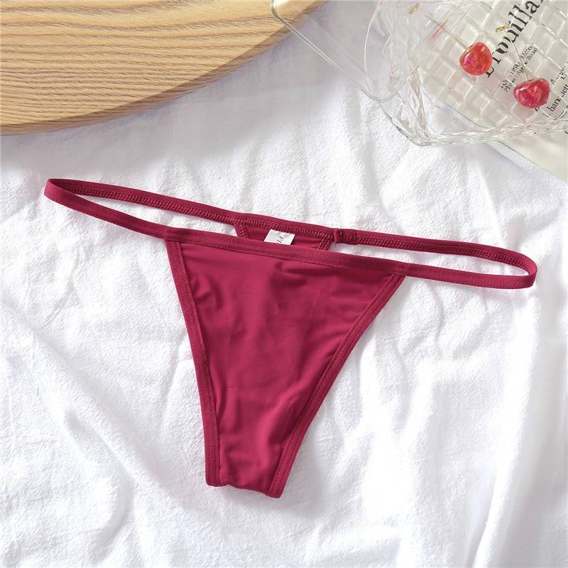 FINETOO M-XL Cotton Bikini Panties T-back Thong Sexy Low Waist Women Underwear Cotton G-String Underpants Femlae Lingerie 3Pcs