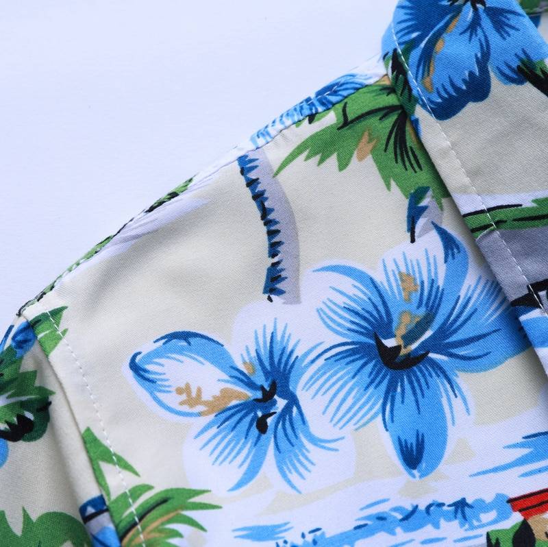 Fashions 2021 Autumn Spring Clothes Long Sleeves Shirt Men Plus Asian Big Size M-5XL 6XL 7XL Hawaiian Beach Casual Floral