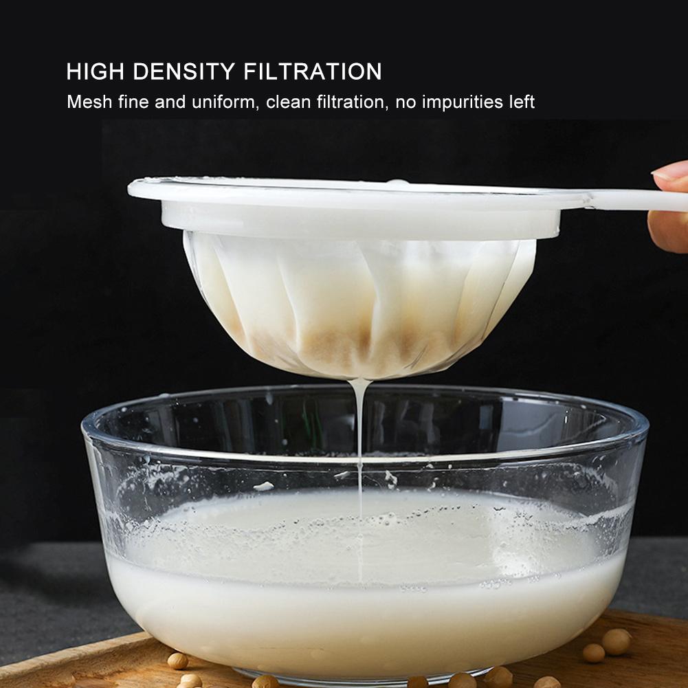 100/200/400 Mesh Kitchen Ultra-fine Mesh Strainer Kitchen Nylon Mesh Filter Spoon For Suitable For Soy Milk Coffee Milk Yogurt Home & Garden