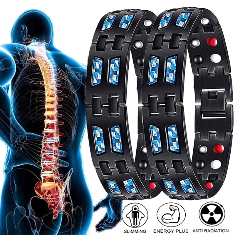 Magnetotherapy Body Firming Bracelet Titanium Magnetic Bracelet Carbon Fiber Bracelet Titanium Energy immune bracelets Best Selling Product Jewelry & Watches 8d255f28538fbae46aeae7: black