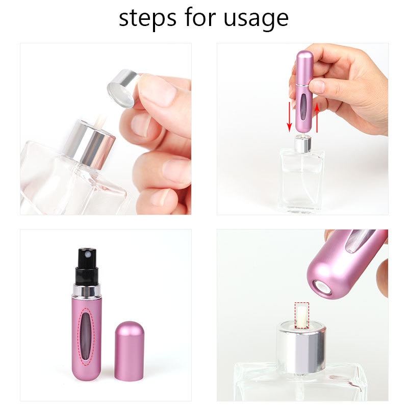5ml Perfume Refill Bottle Portable Mini Refillable Spray Jar Scent Pump Empty Cosmetic Containers Atomizer for Travel Tool Hot b36d2184563e1bcc514720: 5ml
